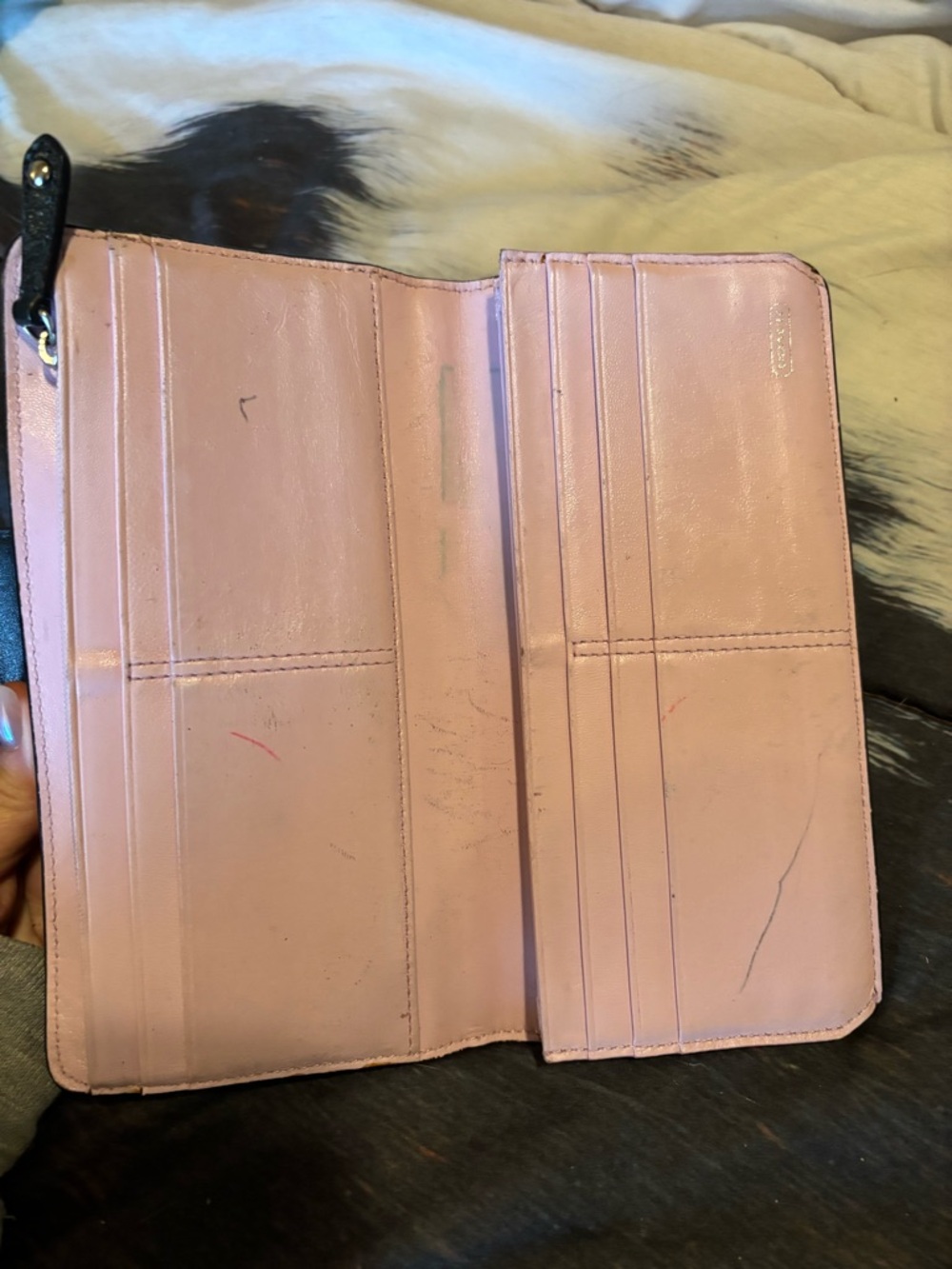 Coach Black Leather Clutch Wallet with Signature Plaque - Picture 3 of 6